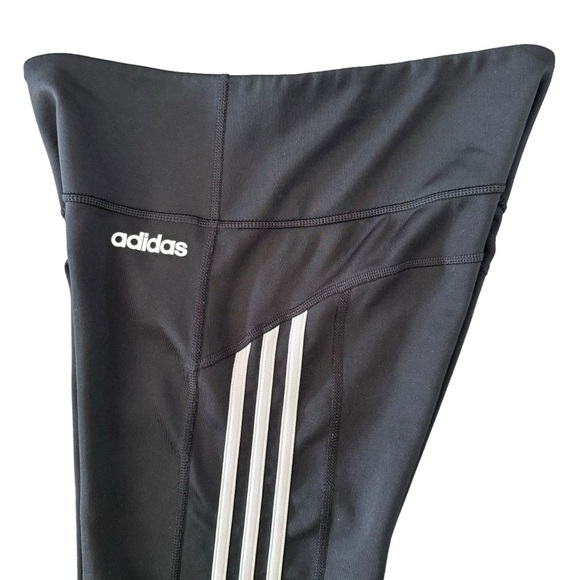 Adidas Train Essentials 3-Stripes 7/8 Tight Black White Climalite Legging‎ - Picture 7 of 12